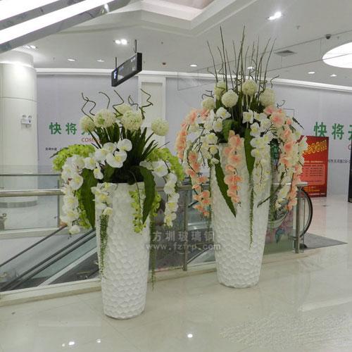 電梯口玻璃鋼美陳花瓶 電梯口玻璃鋼美陳花瓶