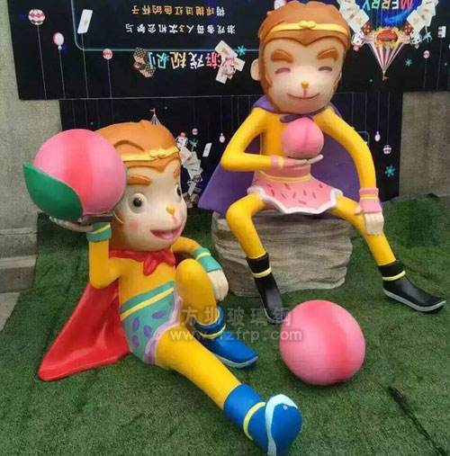 2016年卡通生肖猴雕塑玻璃鋼制品美陳展出圖 2016年卡通生肖猴雕塑玻璃鋼制品美陳展出圖