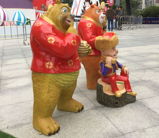 卡通熊組合玻璃鋼雕塑 卡通熊組合玻璃鋼雕塑