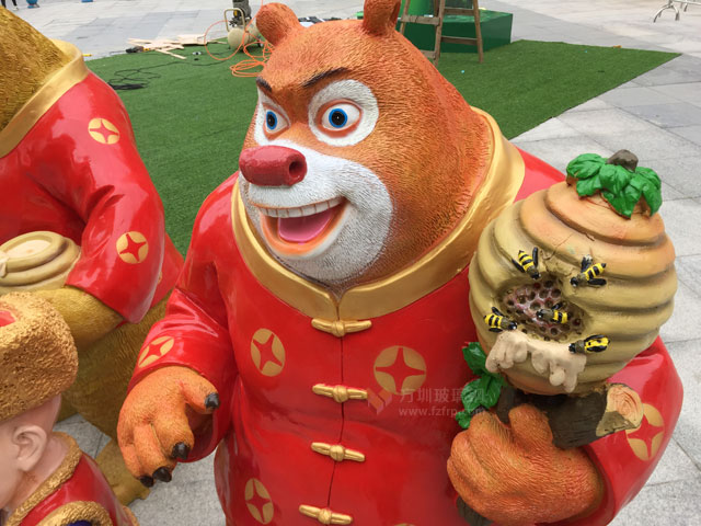 卡通熊組合玻璃鋼雕塑 卡通熊組合玻璃鋼雕塑