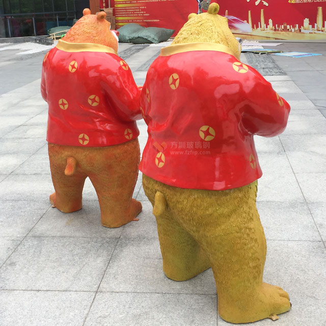 卡通熊組合玻璃鋼雕塑 卡通熊組合玻璃鋼雕塑