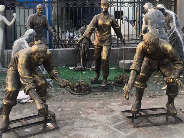 玻璃鋼農(nóng)耕雕塑 玻璃鋼農(nóng)耕雕塑
