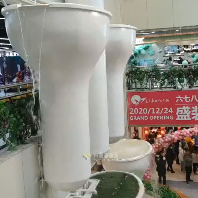 大型玻璃鋼造型柱水景裝飾河北邯鄲永年商場 大型玻璃鋼造型柱水景裝飾河北邯鄲永年商場