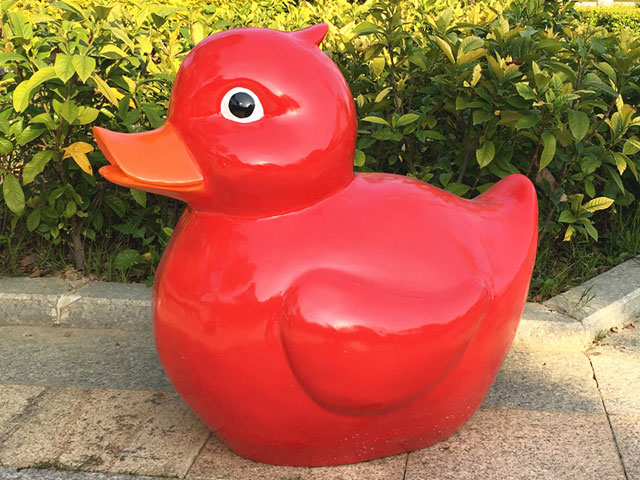 玻璃鋼小黃鴨雕塑園林戶外景觀裝飾擺件 玻璃鋼小黃鴨雕塑園林戶外景觀裝飾擺件