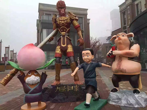 佛山玻璃鋼卡通動漫形象雕塑定制